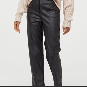 H & M FAUX-LEATHER PANTS